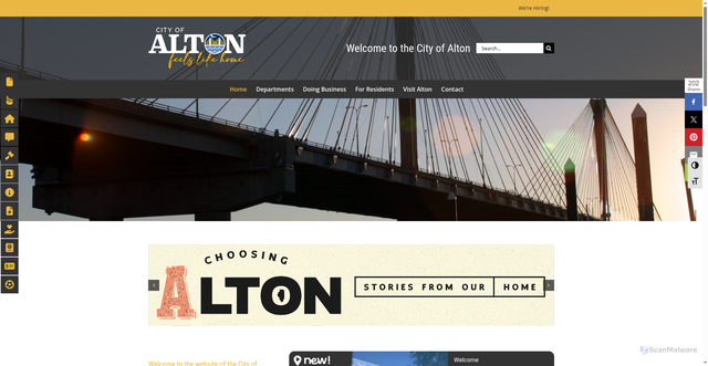 Security scan screenshot of https://cityofaltonil.gov/