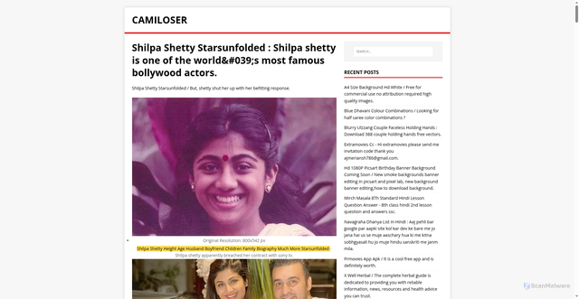 Security scan screenshot of https://resolima.pages.dev/posts/shilpa-shetty-starsunfolded