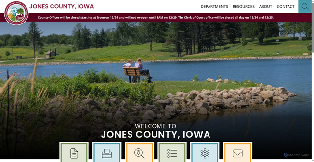 Security scan screenshot of https://www.jonescountyiowa.gov/