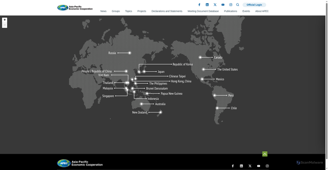 Security scan screenshot of https://www.apec.org/about-us/about-apec/member-economies