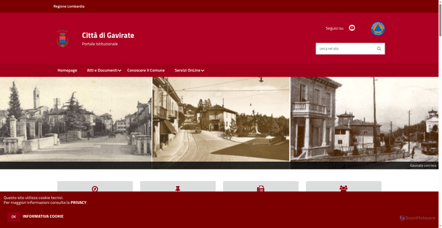 Security scan screenshot of https://www.comune.gavirate.va.it/hh/index.php