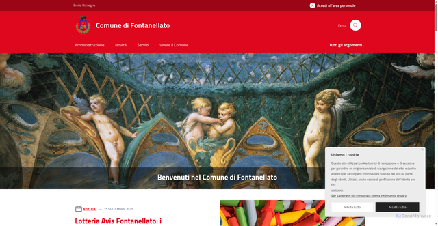 Security scan screenshot of https://www.comune.fontanellato.pr.it/