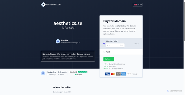 Security scan screenshot of https://deusexmachina.se