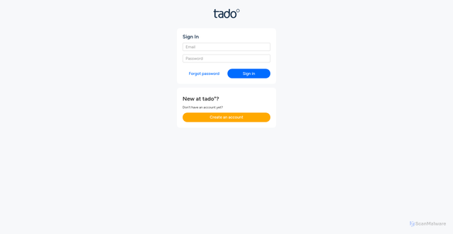 Security scan screenshot of https://app.tado.com