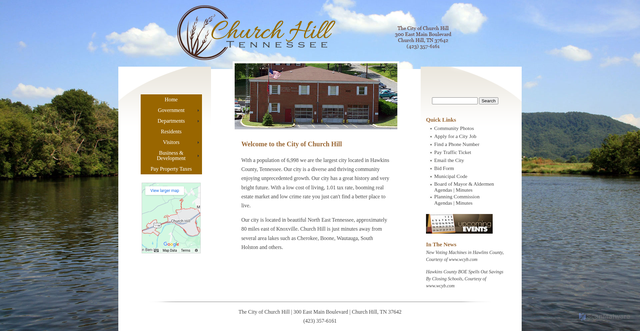Security scan screenshot of https://churchhilltn.gov/