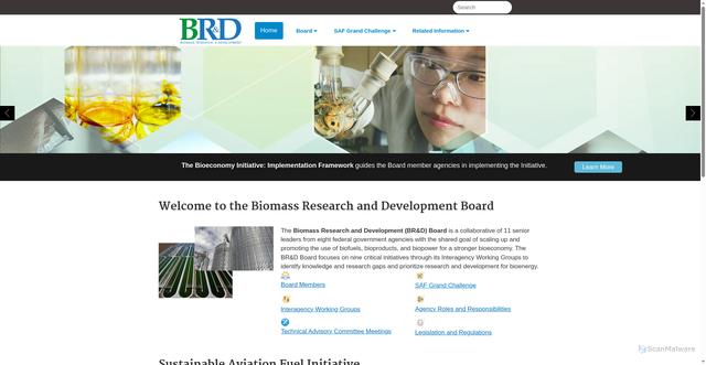 Security scan screenshot of http://biomassboard.gov/
