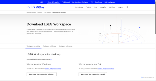 Security scan screenshot of https://cdn.refinitiv.com