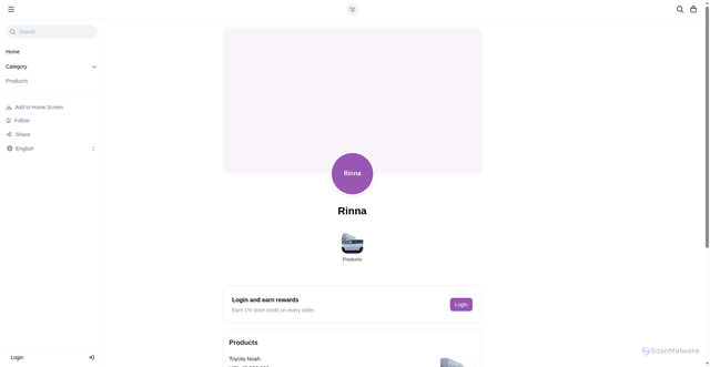 Security scan screenshot of https://rinna95.com/