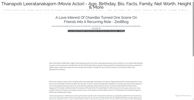 Security scan screenshot of https://wymoorgroupsitus-dpc3g2hkpvei.edgeone.app/a-love-interest-of-chandler-turned-one-scene-on-friends-into-a-recurring-role-zedblog.html