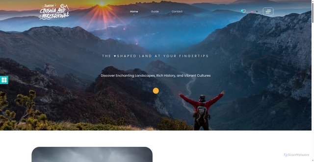 Security scan screenshot of https://www.tourismbih.com/