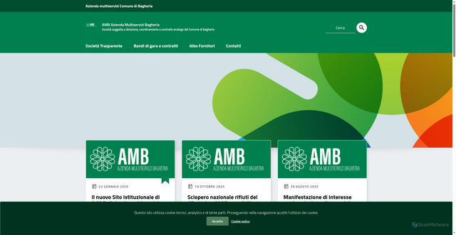 Security scan screenshot of https://www.ambspa.it/