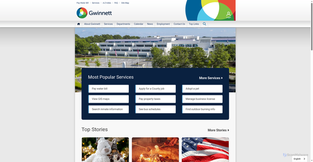 Security scan screenshot of https://www.gwinnettcounty.com/