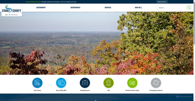 Security scan screenshot of https://stanlycountync.gov/