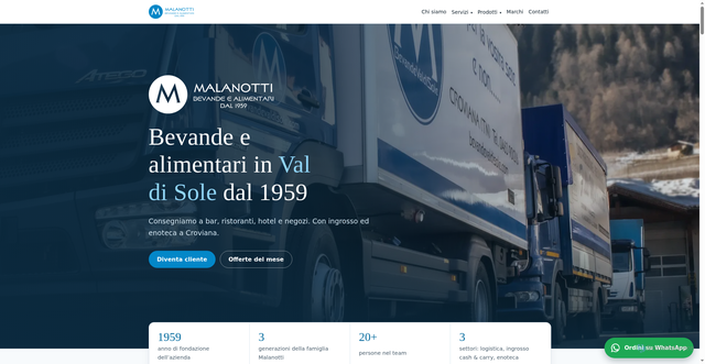 Security scan screenshot of https://malanotti-bevande.pages.dev/
