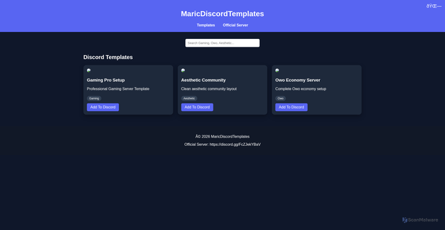 Security scan screenshot of https://marictemplates-s9qzwd44vi.edgeone.app/