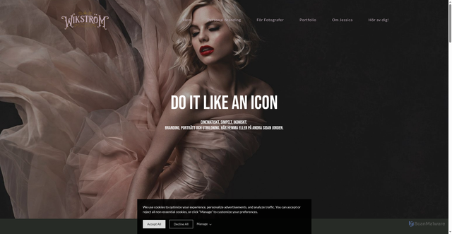 Security scan screenshot of https://wikstromphoto.se