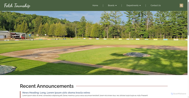 Security scan screenshot of https://felchtownship.gov/
