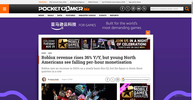 Security scan screenshot of https://www.pocketgamer.biz/roblox-revenue-rises-36-yy-but-young-north-americans-see-falling-per-hour-monetisation/