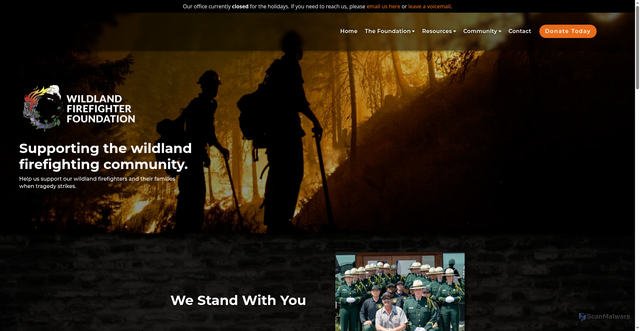 Security scan screenshot of https://wffoundation.org/