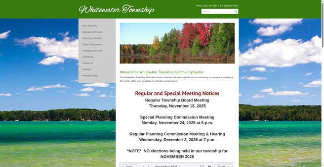 Security scan screenshot of https://www.whitewatertownshipmi.gov/