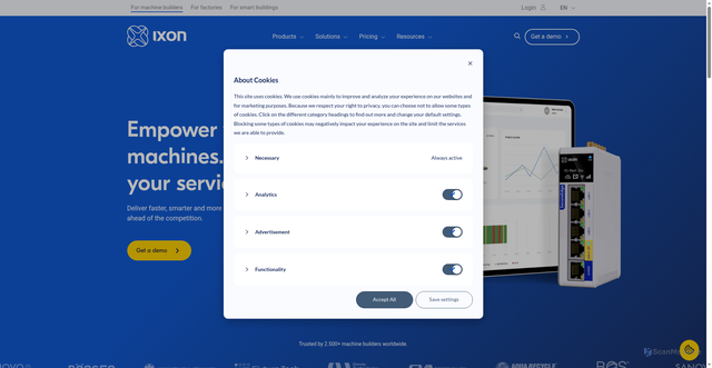 Security scan screenshot of https://ixon.cloud