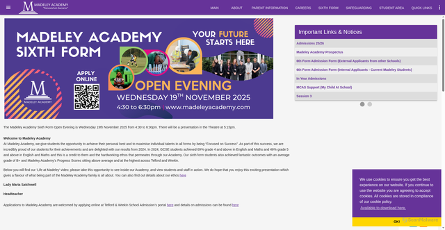 Security scan screenshot of https://www.madeleyacademy.com/