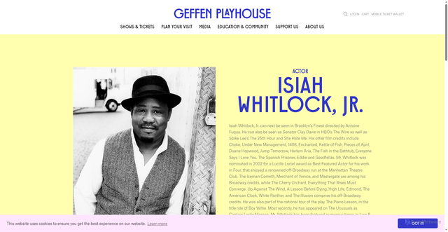 Security scan screenshot of https://www.geffenplayhouse.org/people/isiah-whitlock-jr/
