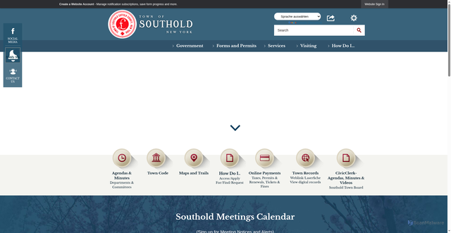 Security scan screenshot of https://southoldtownny.gov/