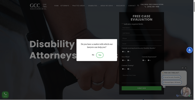Security scan screenshot of https://gccdisability.com/texas-disability-lawyers/
