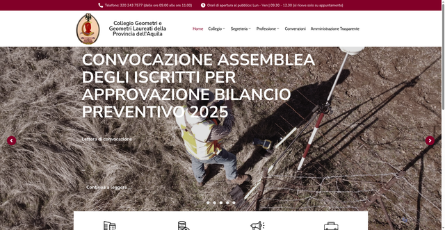 Security scan screenshot of https://www.collegiogeometri.aq.it/
