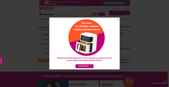 Security scan screenshot of https://www.test-achats.be