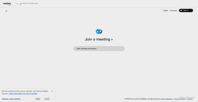 Security scan screenshot of https://first-watch.webex.com