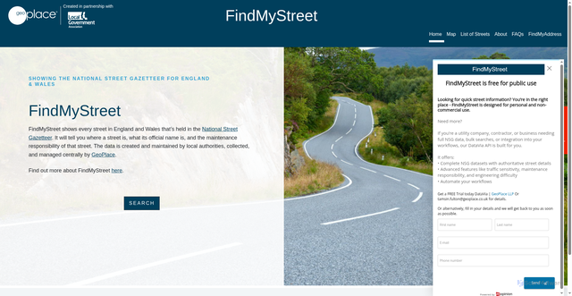 Security scan screenshot of https://findmystreet.co.uk
