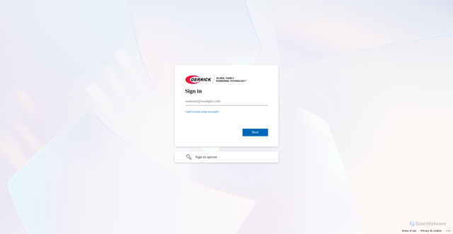 Security scan screenshot of https://derrickcorp-my.sharepoint.com