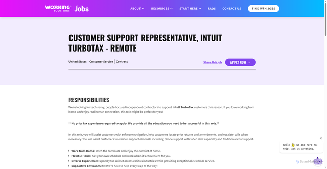 Security scan screenshot of https://apply.workingsolutions.com/job/303504