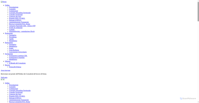 Security scan screenshot of https://www.consulentidellavoro-roma.it/