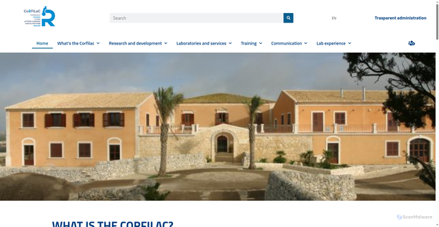 Security scan screenshot of https://corfilac.it/