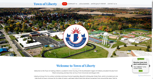 Security scan screenshot of https://libertyin.gov/