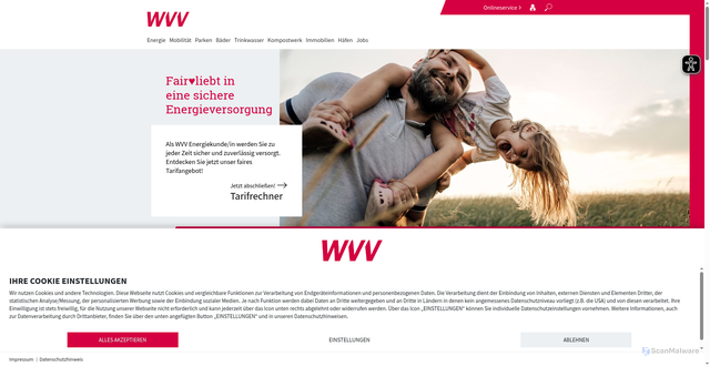 Security scan screenshot of https://www.wvv.de