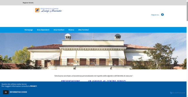 Security scan screenshot of https://www.casaluigimariutto.it/hh/index.php?jvs=0&acc=1