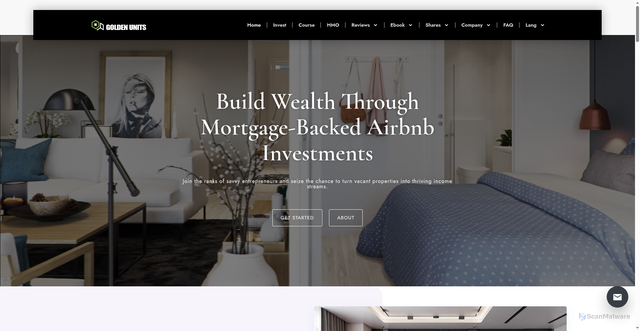 Security scan screenshot of https://goldenunits.com/
