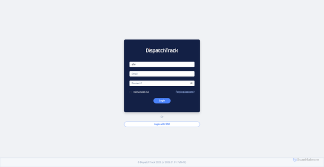 Security scan screenshot of https://afw.dispatchtrack.com