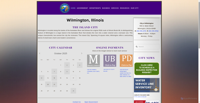Security scan screenshot of https://wilmington-il.gov/