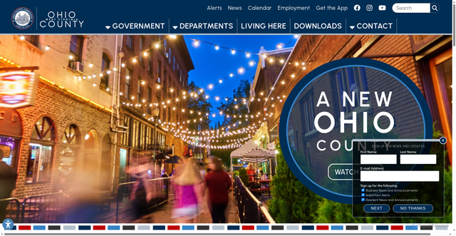 Security scan screenshot of https://www.ohiocountywv.gov/