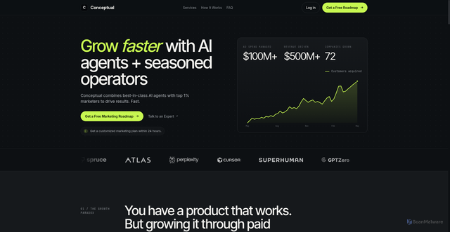 Security scan screenshot of https://conceptualhq.com