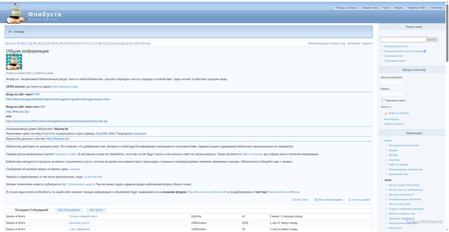 Security scan screenshot of https://flibusta.is