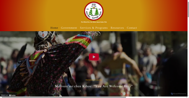 Security scan screenshot of https://www.haliwa-saponi.gov/