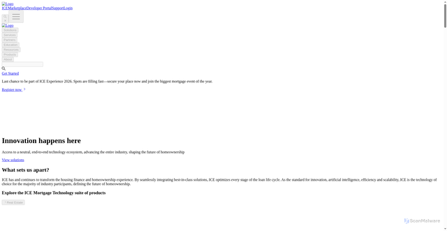 Security scan screenshot of https://mortgagetech.ice.com
