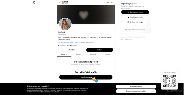 Security scan screenshot of https://heathersummers-co.pages.dev/go/x