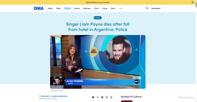 Security scan screenshot of https://www.goodmorningamerica.com/culture/story/former-direction-star-liam-payne-dies-after-fall-114872963